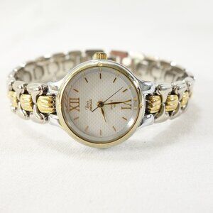Classic Timex Indiglo Women's Two Tone Bracelet Quartz Watch New Battery